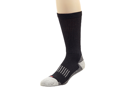 Black Cotton Crew - Sock Size L/XL - Shoe Size - 6 to 16 | Made in ...